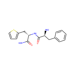 NC(=O)[C@H](Cc1cccs1)NC(=O)[C@@H](N)Cc1ccccc1 ZINC000045369465