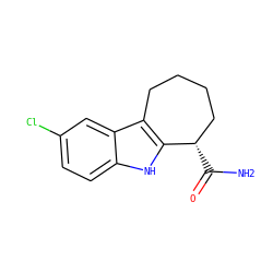 NC(=O)[C@H]1CCCCc2c1[nH]c1ccc(Cl)cc21 ZINC000000499303