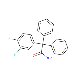 NC(=O)C(c1ccccc1)(c1ccccc1)c1ccc(F)c(F)c1 ZINC000029136032