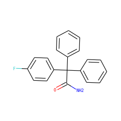 NC(=O)C(c1ccccc1)(c1ccccc1)c1ccc(F)cc1 ZINC000029136073