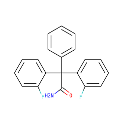 NC(=O)C(c1ccccc1)(c1ccccc1F)c1ccccc1F ZINC000029135969