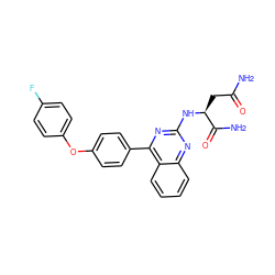 NC(=O)C[C@H](Nc1nc(-c2ccc(Oc3ccc(F)cc3)cc2)c2ccccc2n1)C(N)=O ZINC000115759723