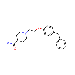 NC(=O)C1CCN(CCOc2ccc(Cc3ccccc3)cc2)CC1 ZINC000013860533