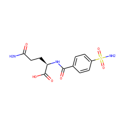 NC(=O)CC[C@@H](NC(=O)c1ccc(S(N)(=O)=O)cc1)C(=O)O ZINC000027641133