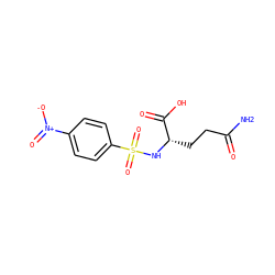NC(=O)CC[C@H](NS(=O)(=O)c1ccc([N+](=O)[O-])cc1)C(=O)O ZINC000275059074