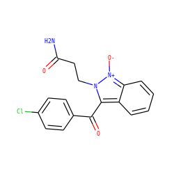 NC(=O)CCn1c(C(=O)c2ccc(Cl)cc2)c2ccccc2[n+]1[O-] ZINC000015934846