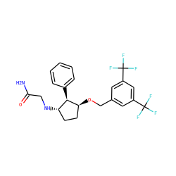 NC(=O)CN[C@H]1CC[C@H](OCc2cc(C(F)(F)F)cc(C(F)(F)F)c2)[C@@H]1c1ccccc1 ZINC000036324276