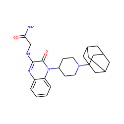 NC(=O)CNc1nc2ccccc2n(C2CCN(C34CC5CC(CC(C5)C3)C4)CC2)c1=O ZINC000168851229
