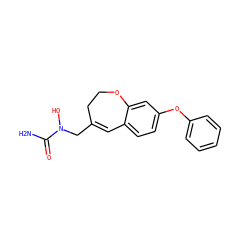 NC(=O)N(O)CC1=Cc2ccc(Oc3ccccc3)cc2OCC1 ZINC000027629295