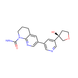 NC(=O)N1CCCc2cc(-c3cncc([C@]4(O)CCOC4)c3)cnc21 ZINC000221403324