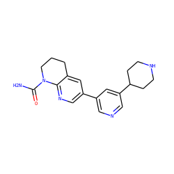 NC(=O)N1CCCc2cc(-c3cncc(C4CCNCC4)c3)cnc21 ZINC001772643946