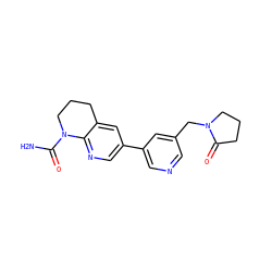 NC(=O)N1CCCc2cc(-c3cncc(CN4CCCC4=O)c3)cnc21 ZINC001772606091
