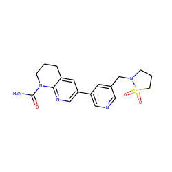 NC(=O)N1CCCc2cc(-c3cncc(CN4CCCS4(=O)=O)c3)cnc21 ZINC001772606202