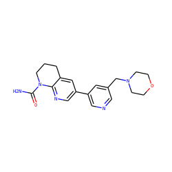 NC(=O)N1CCCc2cc(-c3cncc(CN4CCOCC4)c3)cnc21 ZINC001772610570
