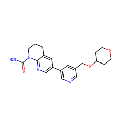 NC(=O)N1CCCc2cc(-c3cncc(COC4CCOCC4)c3)cnc21 ZINC001772612777