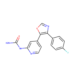 NC(=O)Nc1cc(-c2ocnc2-c2ccc(F)cc2)ccn1 ZINC000167789268