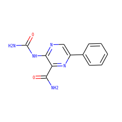 NC(=O)Nc1ncc(-c2ccccc2)nc1C(N)=O ZINC000096258286