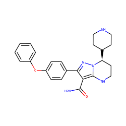 NC(=O)c1c(-c2ccc(Oc3ccccc3)cc2)nn2c1NCC[C@@H]2C1CCNCC1 ZINC000081052795
