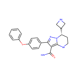 NC(=O)c1c(-c2ccc(Oc3ccccc3)cc2)nn2c1NCC[C@H]2C1CNC1 ZINC000081052779