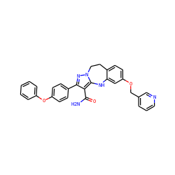 NC(=O)c1c(-c2ccc(Oc3ccccc3)cc2)nn2c1Nc1cc(OCc3cccnc3)ccc1CC2 ZINC000045386146