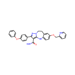 NC(=O)c1c(-c2ccc(Oc3ccccc3)cc2)nn2c1Nc1ccc(OCc3ccccn3)cc1CC2 ZINC000045336726