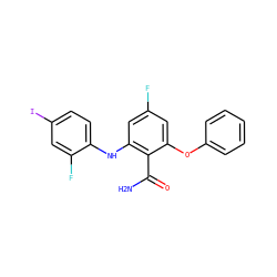 NC(=O)c1c(Nc2ccc(I)cc2F)cc(F)cc1Oc1ccccc1 ZINC000043201167