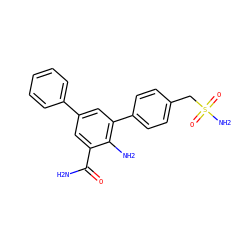 NC(=O)c1cc(-c2ccccc2)cc(-c2ccc(CS(N)(=O)=O)cc2)c1N ZINC000028703781