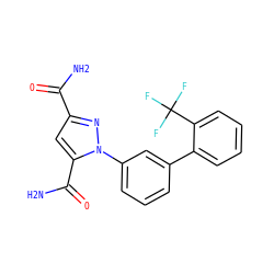 NC(=O)c1cc(C(N)=O)n(-c2cccc(-c3ccccc3C(F)(F)F)c2)n1 ZINC000066260030