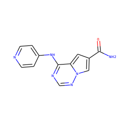 NC(=O)c1cc2c(Nc3ccncc3)ncnn2c1 ZINC000299833420