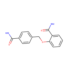 NC(=O)c1ccc(COc2ccccc2C(N)=O)cc1 ZINC000016759181