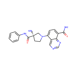 NC(=O)c1ccc(N2CC[C@@](N)(C(=O)Nc3ccccc3)C2)c2cncnc12 ZINC000143553575