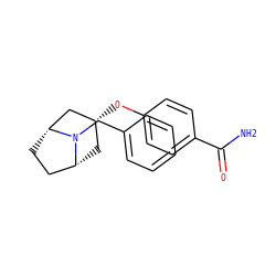 NC(=O)c1ccc(O[C@@H]2C[C@@H]3CC[C@H](C2)N3Cc2ccccc2)cc1 ZINC000101363785