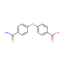 NC(=O)c1ccc(Oc2ccc(C(=O)O)cc2)cc1 ZINC000020297208