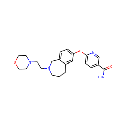 NC(=O)c1ccc(Oc2ccc3c(c2)CCCN(CCN2CCOCC2)C3)nc1 ZINC000028825048