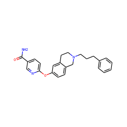 NC(=O)c1ccc(Oc2ccc3c(c2)CCN(CCCc2ccccc2)C3)nc1 ZINC000028825021