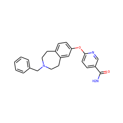 NC(=O)c1ccc(Oc2ccc3c(c2)CCN(Cc2ccccc2)CC3)nc1 ZINC000028825025