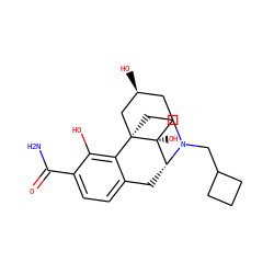 NC(=O)c1ccc2c(c1O)[C@]13CCN(CC4CCC4)[C@H](C2)[C@]1(O)CC[C@H](O)C3 ZINC000040395789