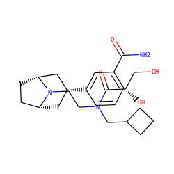 NC(=O)c1cccc([C@@H]2C[C@@H]3CC[C@H](C2)N3CCN(CC2CCC2)C(=O)[C@@H](O)CO)c1 ZINC000117297543