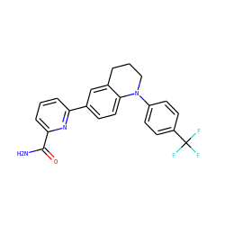 NC(=O)c1cccc(-c2ccc3c(c2)CCCN3c2ccc(C(F)(F)F)cc2)n1 ZINC000473120592