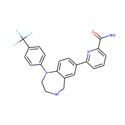 NC(=O)c1cccc(-c2ccc3c(c2)CNCCN3c2ccc(C(F)(F)F)cc2)n1 ZINC000473126053