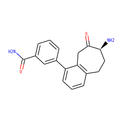 NC(=O)c1cccc(-c2cccc3c2CC(=O)[C@@H](N)CC3)c1 ZINC000473085897