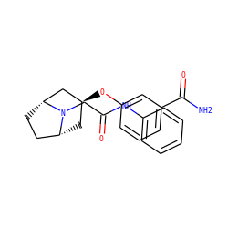 NC(=O)c1cccc(O[C@H]2C[C@@H]3CC[C@H](C2)N3CC(=O)Nc2ccccc2)c1 ZINC000101366400