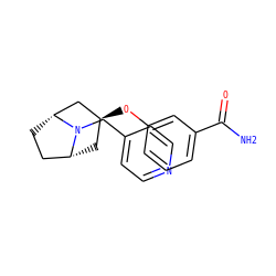 NC(=O)c1cccc(O[C@H]2C[C@@H]3CC[C@H](C2)N3Cc2ccncc2)c1 ZINC000101366365