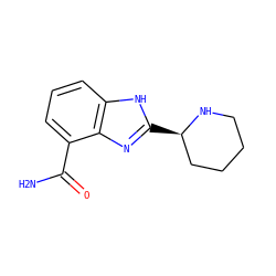 NC(=O)c1cccc2[nH]c([C@@H]3CCCCN3)nc12 ZINC000040972430