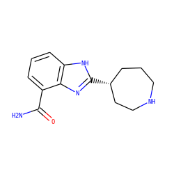 NC(=O)c1cccc2[nH]c([C@@H]3CCCNCC3)nc12 ZINC000045496303