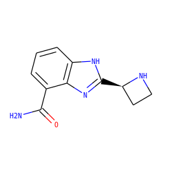 NC(=O)c1cccc2[nH]c([C@@H]3CCN3)nc12 ZINC000040833774