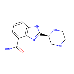 NC(=O)c1cccc2[nH]c([C@@H]3CNCCN3)nc12 ZINC000040393581