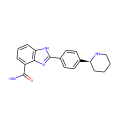NC(=O)c1cccc2[nH]c(-c3ccc([C@@H]4CCCCN4)cc3)nc12 ZINC000049072851