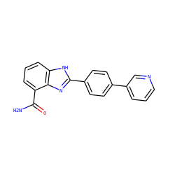 NC(=O)c1cccc2[nH]c(-c3ccc(-c4cccnc4)cc3)nc12 ZINC000045260213