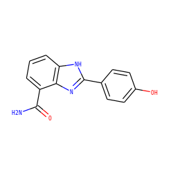 NC(=O)c1cccc2[nH]c(-c3ccc(O)cc3)nc12 ZINC000000026019